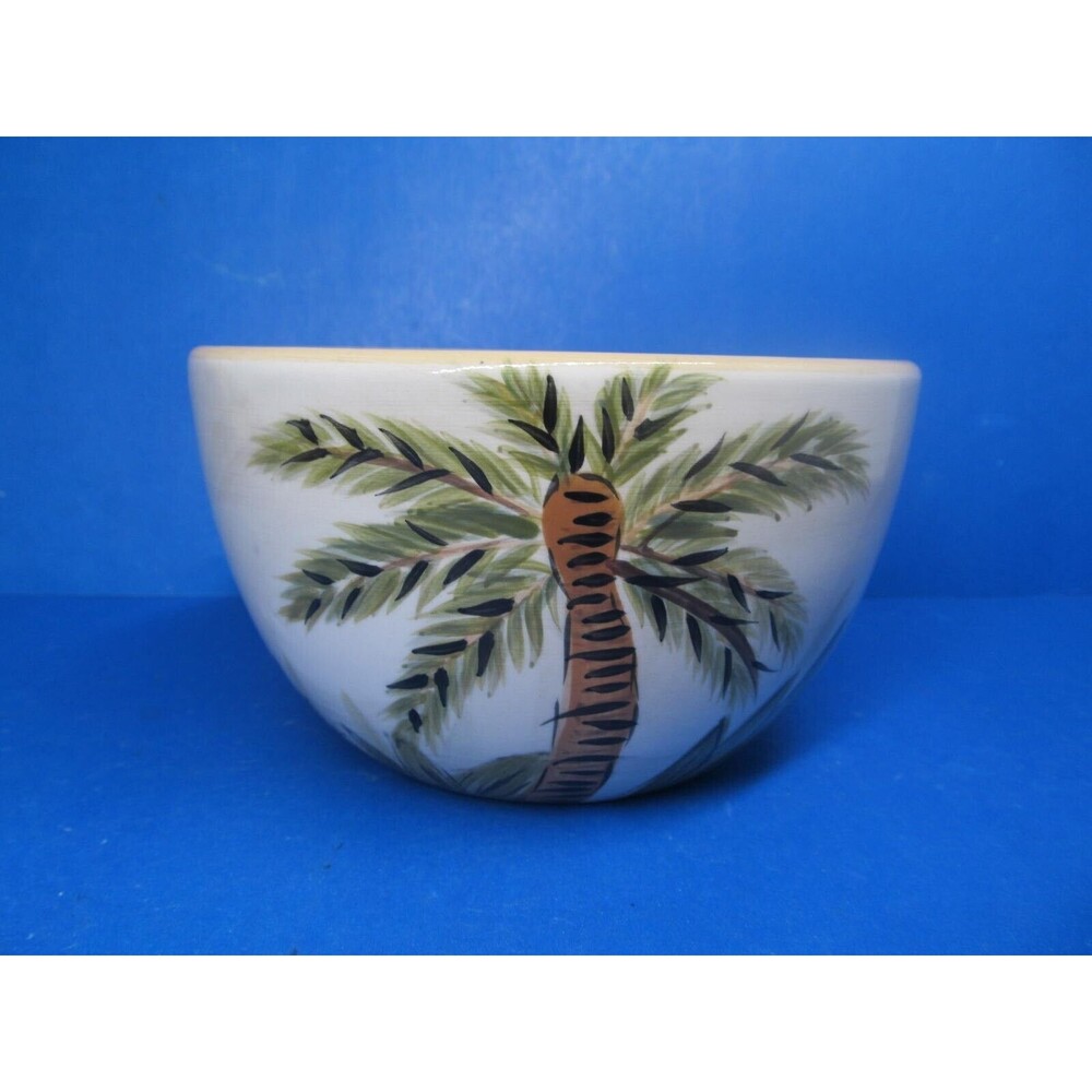 Tabletops Gallery "The Island" Hand Painted 6" Cereal Bowl